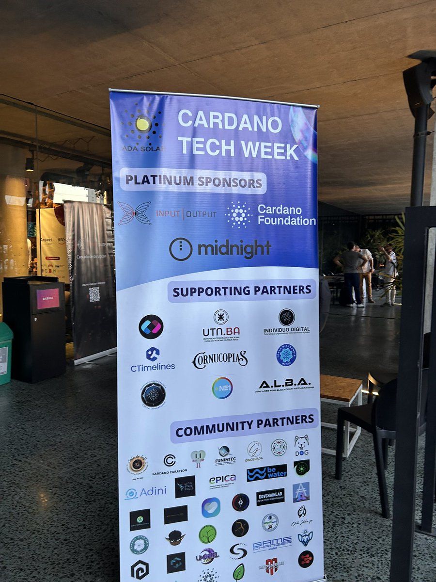 Cardanocuration's tweet image. The Cardano Tech Week is officially underway! 🎉
Next on the agenda:
1️⃣ Presentation by Jose Iadicicco (IOG Education Team) on the hackathons: Track IOG & Track Midnight.
2️⃣ Barbecue, tango class, and live music.
Stay tuned for an amazing evening! 
#CardanoTechWeek