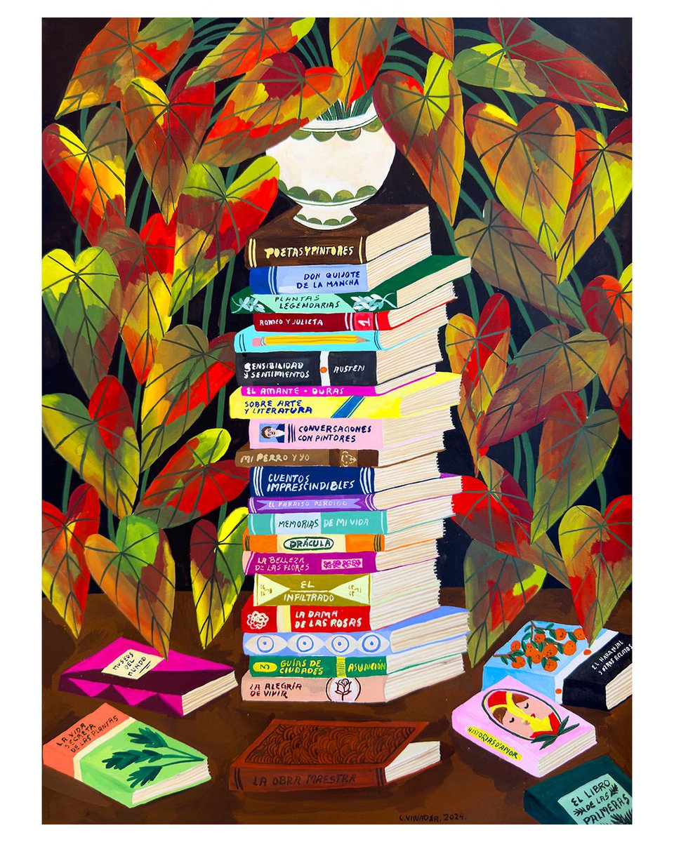 carolinavinader's tweet photo. Planta sobre pila de libros.
Gouache sobre papel 🖌️🎨 https://t.co/HQFj1aT6sP