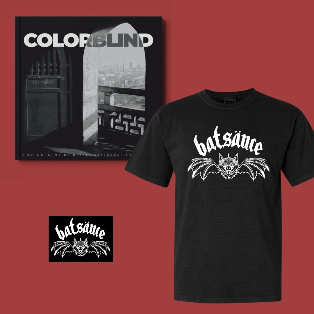 New book of my b&amp;w photos just dropped. And a new Batsauce shirt. Stickers too. fullplatefam.com/collections/ne…