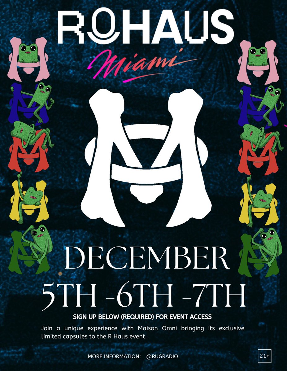 ART BASEL MIAMI 2024

Dates: December 5th - 6th - 7th
Location: <a href="/RugRadio/">Rug Radio</a> 

Join us during those 3 days to experience  our limited capsules and more. Sign up (required) below.

Fwew.