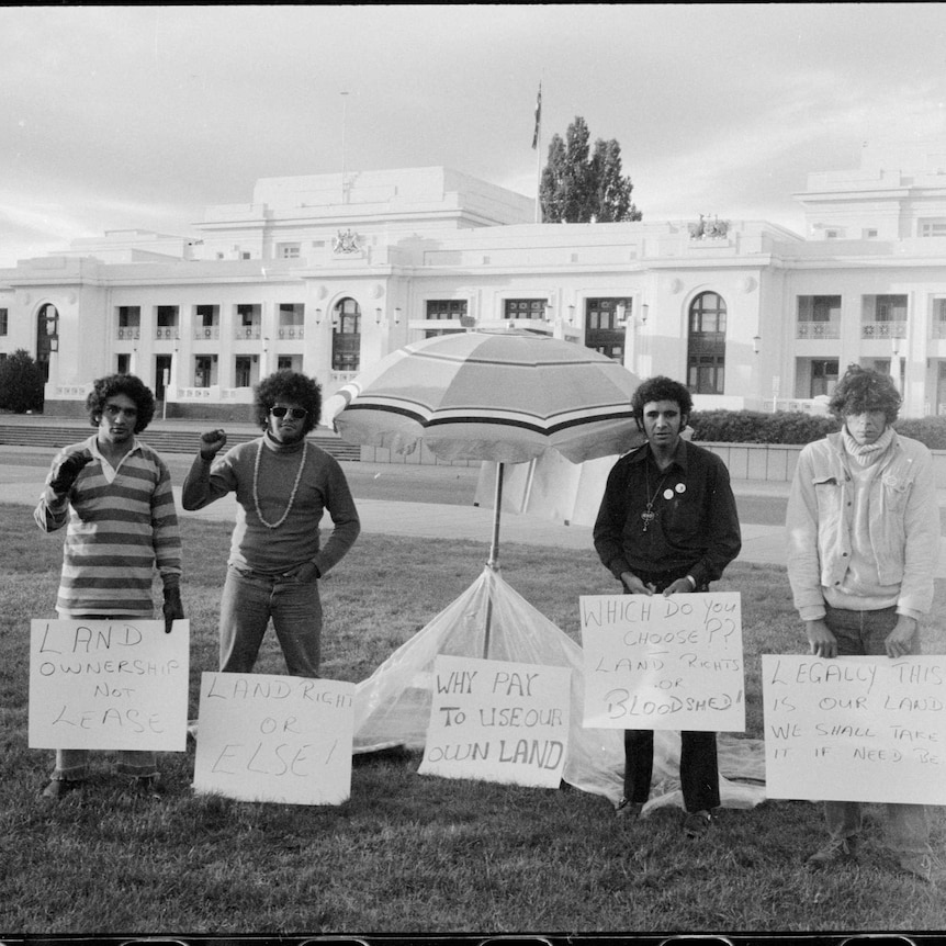 The Aboriginal Tent Embassy, 

It is the world's longest running protest.

Started by 4 men 52 years ago on Ngunnawal/Ngambri lands in Canberra (meeting place), 
The home of the Maliyan (Wedgetail eagle).

These men turned up to the front lawns of old parliament house in 1972 and
