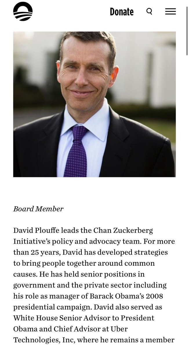 Prediction:

David Plouffe <a href="/davidplouffe/">David Plouffe</a> is going to try to become a Republican strategist and ingratiate himself with <a href="/TeamTrump/">Team Trump (Text TRUMP to 88022)</a> via Mark Zuckerberg and then Obama’a political operation will infiltrate the MAGA movement over the next 4 years and loyalists will be attacked from