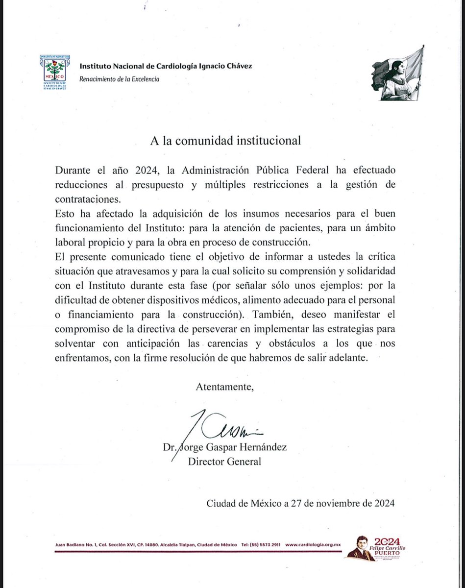 AlohaMeaveMD's tweet photo. Apoyo total de la comunidad médica a nuestro Director. Esta terrible situación en Institutos de Salud debe ser resuelta. Nos encargamos de la atención de la población más vulnerable del país y es siempre de excelencia el manejo. Respeto al INC! https://t.co/Fwyt39vKEy