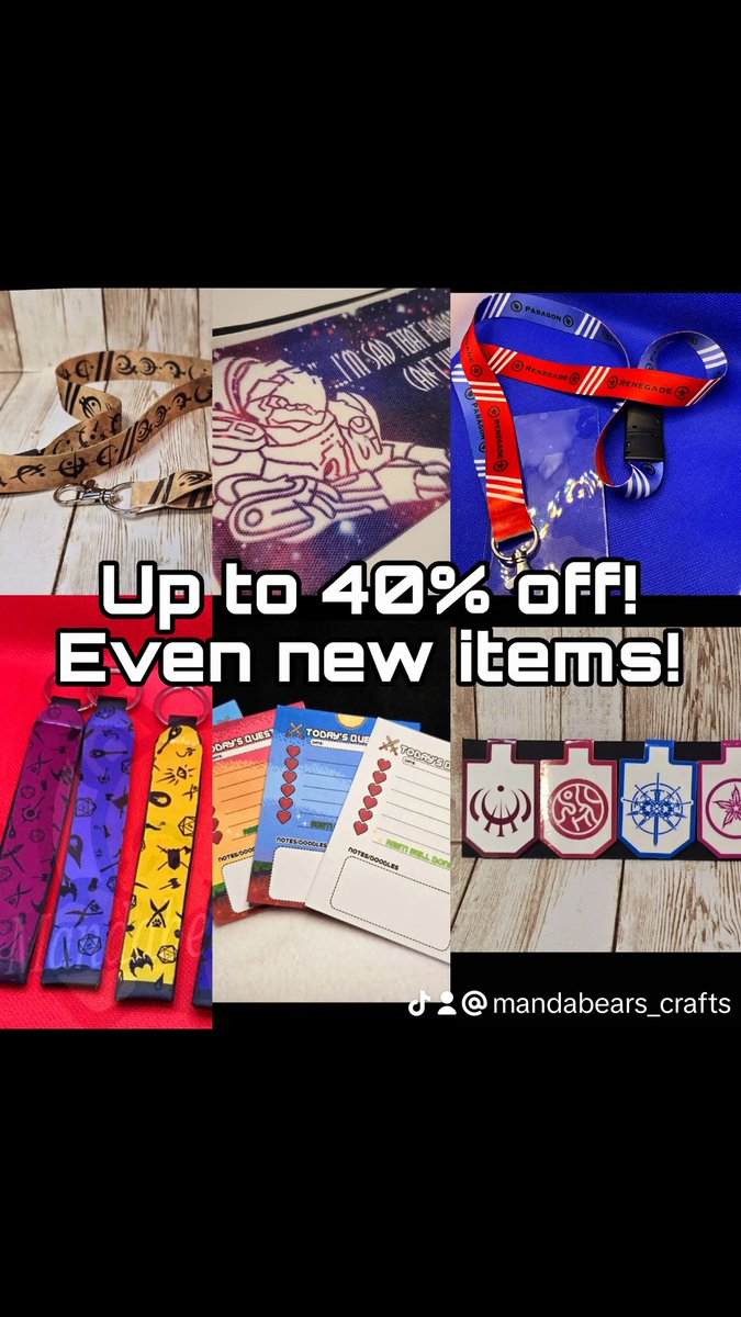 Mandabearcrafts's tweet photo. Up to 40% off!
Hope you had a wonderful Turkey Day and have a safe Black Friday!
#blackfriday  #giftideas #christmas #n7 #masseffect #cosmere #sanderson #gaming #gamers #sale #dungeonsanddragons #dungeonmaster  #smallbusiness #stormlightarchive #mistborn #pcgaming #ttrpg https://t.co/oRslwiCQBZ
