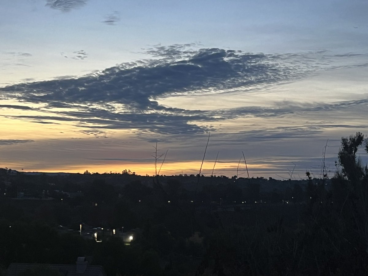rowbeardi's tweet photo. The photo just doesn’t capture how purple the sky was this morning. Off to get gas at Costco at 6 am. Empty pumps. https://t.co/gBoaE4A90r