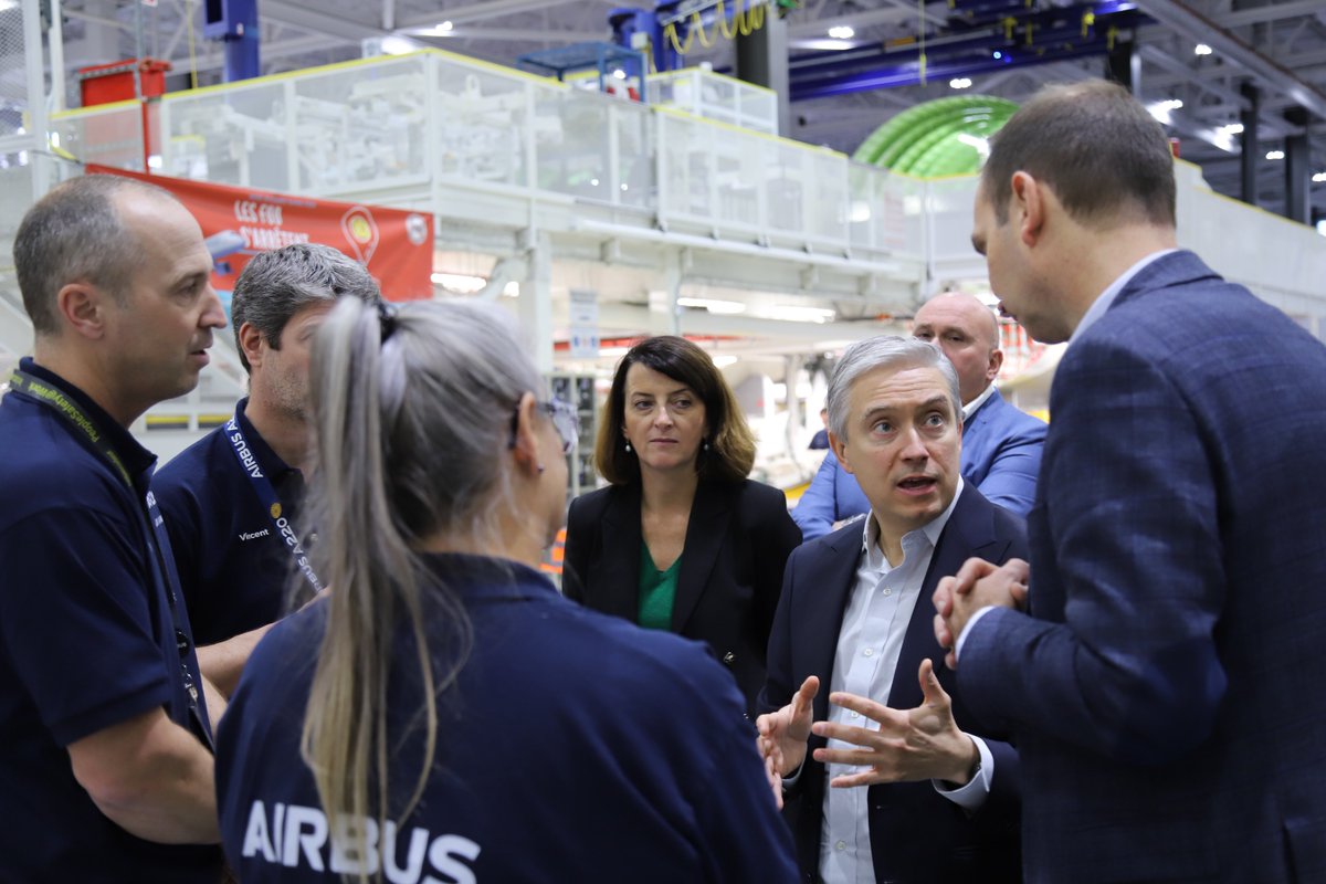 ✈️ <a href="/Airbus/">Airbus</a> is soaring to new heights in Mirabel, Quebec!

Home of the A220 planes, their work serves our skies and drives our aerospace sector forward. The amazing team here makes it easy to understand why Airbus are leaders in airplane manufacturing and innovation!