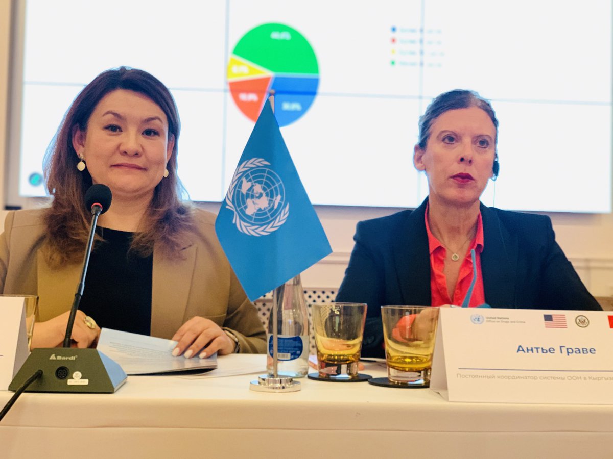 un_kyrgyzstan's tweet photo. 🇺🇸🇺🇳🇰🇬 .@UNODC_ROCA kicked off a conference marking the culmination of #JTIP project, funded by @StateDept aimed at improving victim-centered investigations & prosecutions in 🇰🇬. Conference brought together over 4️⃣0️⃣ key stakeholders to tackle #TIP .
@oliverstolpe @AntjeGrawe https://t.co/sUcU9ngHOI