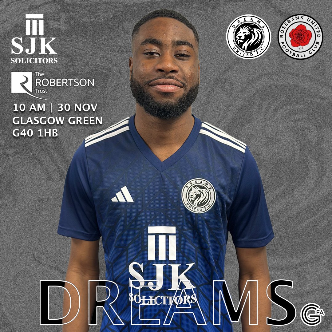 Dreams United F.C. (@dreamsunitedfc) on Twitter photo Come support the boys tomorrow as we compete in the first round of the Harvey Cup!
๐๏ธ Rosebank AFC
๐ Harvey Cup
๐ Saturday 30th November
๐ 10 AM
๐ Glasgow Green
๐28 Kings Drive, G40 1HB
<a href="/scotscores/">scotscores</a>
<a href="/scottish_aff/">AmateurFixturesResultsSCO</a>
<a href="/ftsc0res/">fulltimesc0res</a>
<a href="/GlasCollegesFA/">Glasgow Colleges FA</a> Come support the boys tomorrow as we compete in the first round of the Harvey Cup!
๐๏ธ Rosebank AFC
๐ Harvey Cup
๐ Saturday 30th November
๐ 10 AM
๐ Glasgow Green
๐28 Kings Drive, G40 1HB
<a href="/scotscores/">scotscores</a>
<a href="/scottish_aff/">AmateurFixturesResultsSCO</a>
<a href="/ftsc0res/">fulltimesc0res</a>
<a href="/GlasCollegesFA/">Glasgow Colleges FA</a>