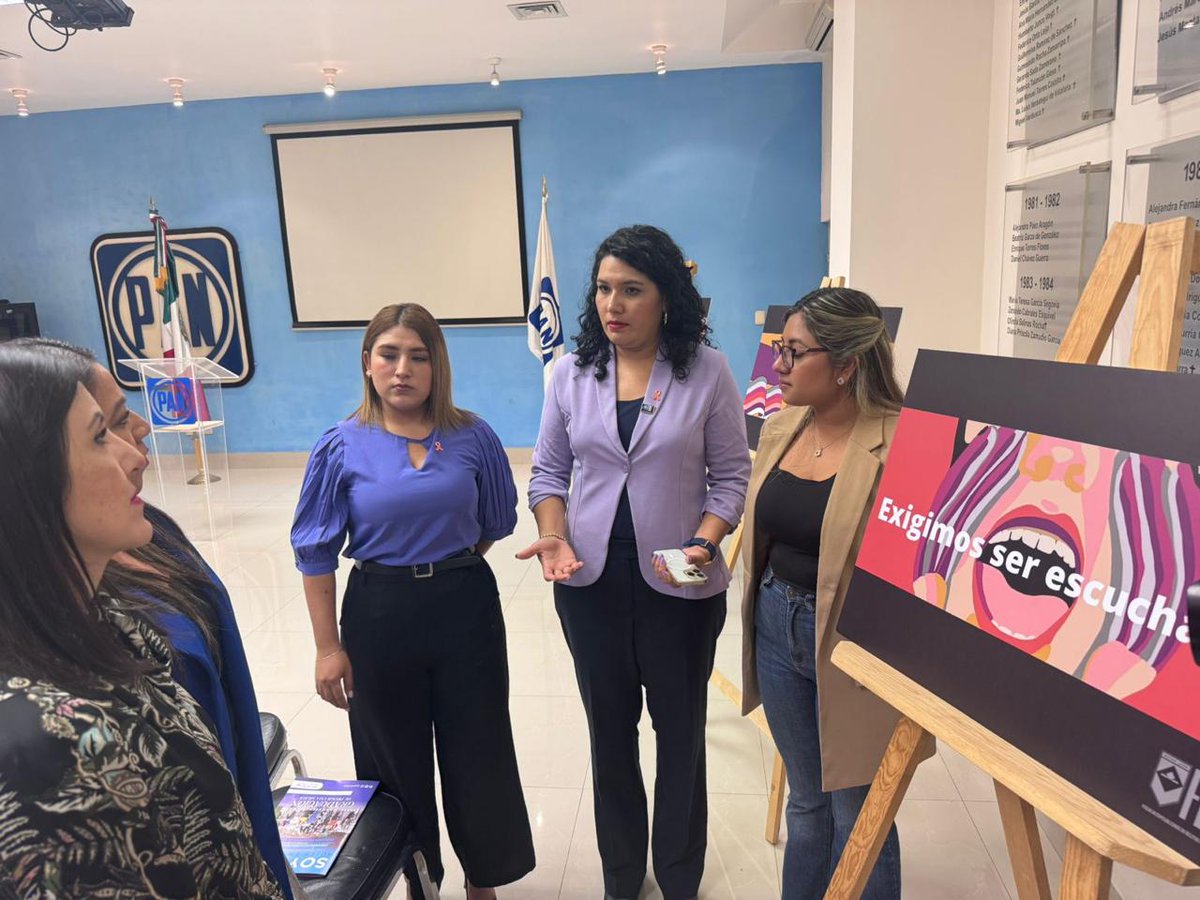 FDENuevoLeon's tweet photo. Agradecemos al @sanpedroggnl y al PAN de San Pedro por permitirnos cada uno en sus instalaciones compartir la galería “Yo, Tú, Nosotras”, una exposición de arte urbano que busca generar conciencia para prevenir y erradicar la violencia de género. 1/2 https://t.co/oPw336pEGO