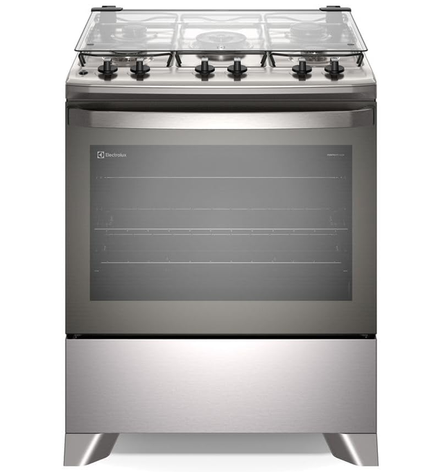 Fogão Electrolux 5 bocas Efficient com PerfectCook Cinza FE5IC