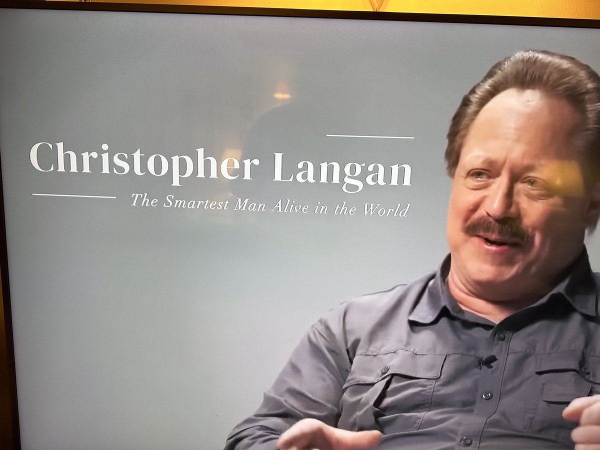 Dominic O'Brien (@memorydom) on Twitter photo Anyone who claims the following needs to be tested… <a href="/RealChrisLangan/">Chris Langan</a>
Comprehensively
“The Smartest Man in the World” Anyone who claims the following needs to be tested… <a href="/RealChrisLangan/">Chris Langan</a>
Comprehensively
“The Smartest Man in the World”