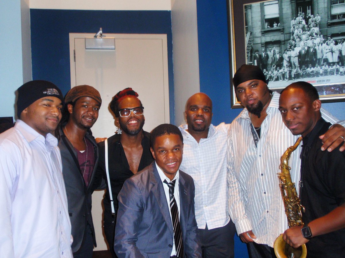 jaleelshaw's tweet image. Found this photo of me and my brothers backstage at Dizzy's Club in NYC back in the day. W/ @stefonharris, @TerreonGully, @marcustrickland, #sullivanfortner, @stutzmcgee, &amp;amp; @benwmsonbass