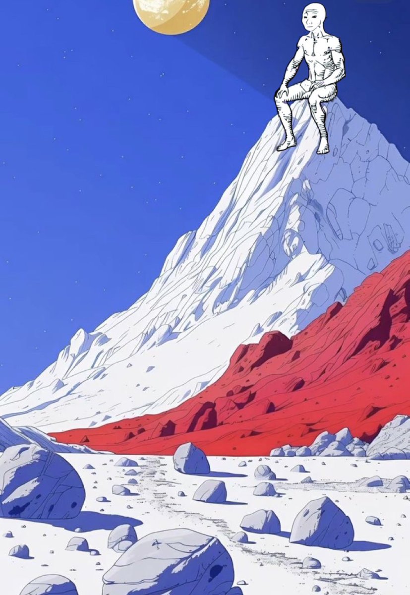 wojakcto's tweet photo. Climb the mountain so you can see the world, not so the world can see you.

-Wojak https://t.co/2MGqtsapxh