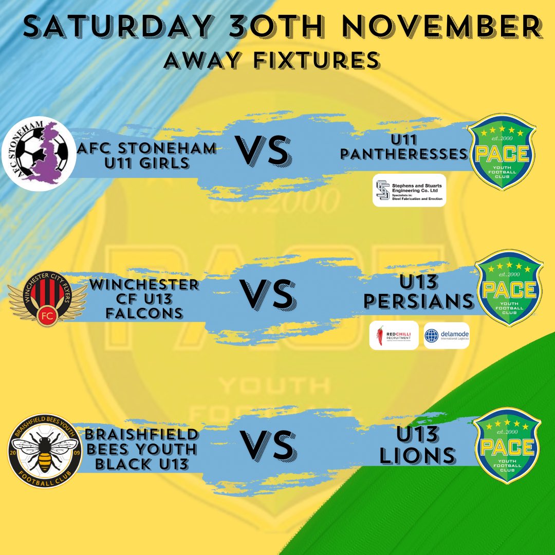 💛Saturday Away Fixtures💛