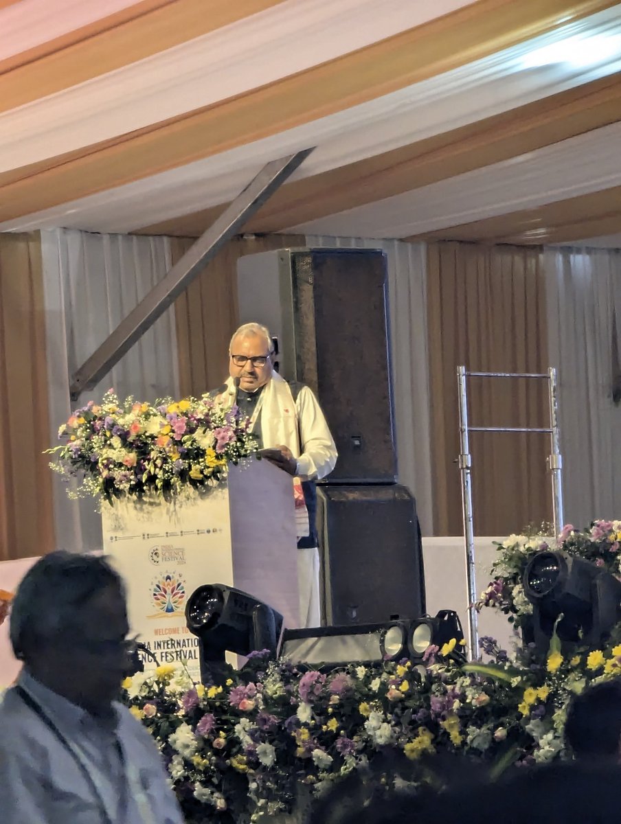 #IISF2024 |

Dr Shiv Kumar Sharma, National Organising Secretary, <a href="/Vibha_India/">Vijnana Bharati</a>: "I urge young Scientists to take deeper interests in research. We cannot become a superpower without doing exclusive research in Science and Technology but it should be affordable."

<a href="/PraveenRamadas/">Praveen Ramadas</a>