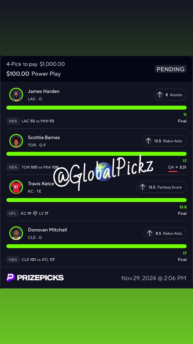 Globalpickz's tweet photo. Not a capper but
Call me โPaperPrinterโ all I do is
P R I N T P A P E R๐ง๐พโ๐ฌ๐งช๐คฃ
Dropped most these plays in @1PropPlug @BaneSquad_ @WatchPlayback
#Itsonthefloor #Getinwitme #Prizepickz #GamblingX #B2A #GlobalPickz #PaperPrinter https://t.co/g5cVqZqVHr