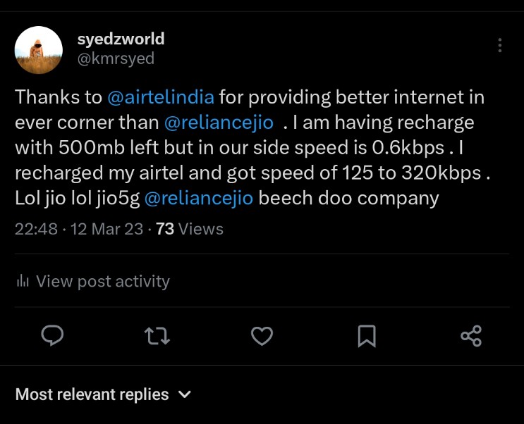 kmrsyed's tweet image. @reliancejio network has been pathetic since 2023. Despite repeated complaints, the issue remains unresolved. Fed up, I’ve finally switched to @BSNLCorporate. At least they value their customers! #JioNetworkIssues #SwitchToBSNL . I&apos;ll port my @JioCare simcard within few days .