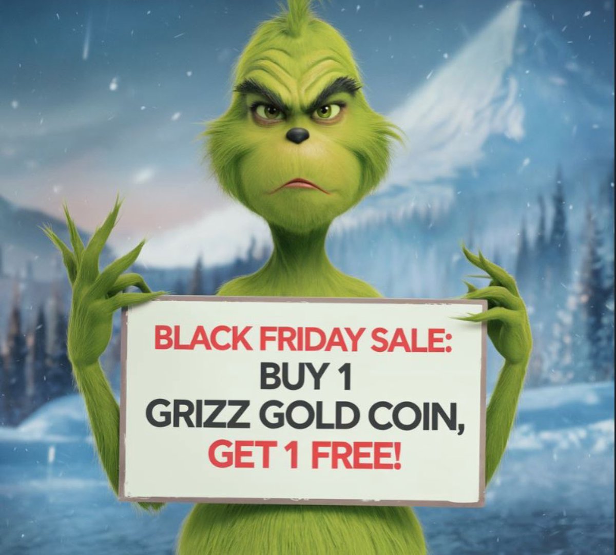 The $grizz wishes you a happy Friday and weekend! Hope you’re not tired from Black Friday shopping, get in grizz now!