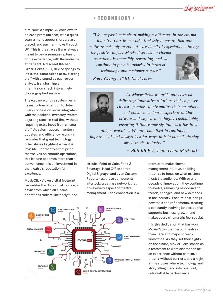 catchmyseat's tweet photo. It’s a great honor to see our Movieclicks (https://t.co/2mlG1RSSyN) solution featured in the latest edition of (https://t.co/ABJMQjNnOQ) TheaterWorld magazine! We’ve evolved into a one-stop solution for theater management software. https://t.co/fcPTeyFqcZ