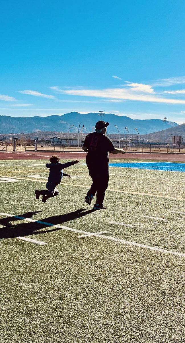 Thought I had a safe route to the end zone this morning and all the sudden my 6-year-old turned into <a href="/darrellgreen28/">Darrell Green</a> and ran me down