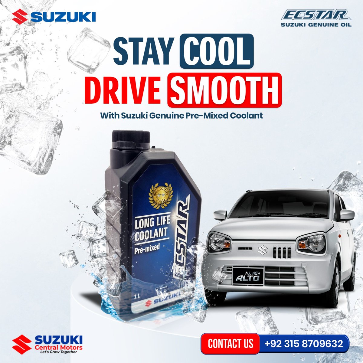 RwpScm's tweet image. Keep your engine running efficiently and your car cool with Suzuki Genuine Pre-Mixed Coolant. Designed to provide long-lasting protection and smooth performance 

𝐂𝐨𝐧𝐭𝐚𝐜𝐭 𝐮𝐬 𝐚𝐭
☎+𝟗𝟐 𝟑𝟏𝟓 𝟖𝟕𝟎𝟗𝟔𝟑𝟐

#SuzukiCentralMotors #DriveCool #SmoothRide #SuzukiCoolant