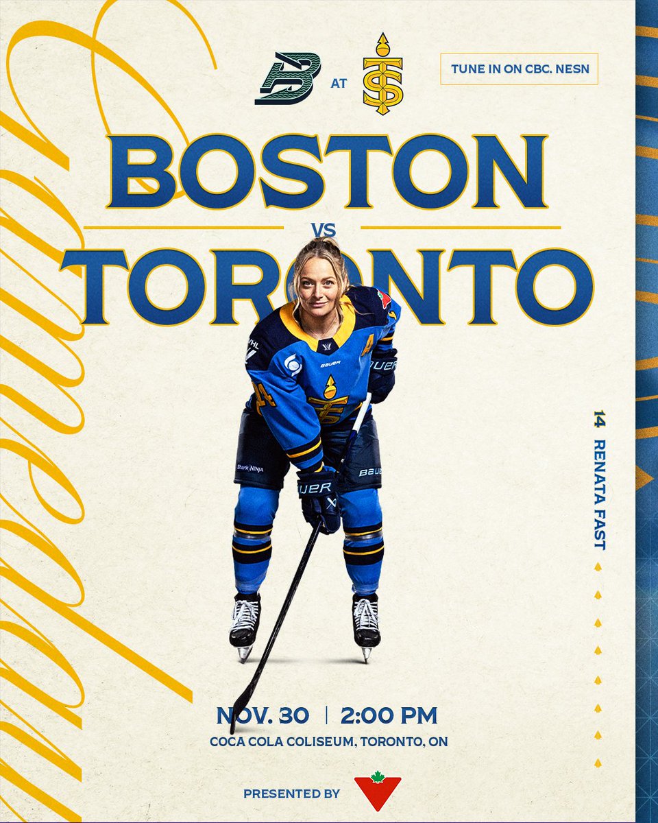 PWHL_Toronto's tweet photo. BEEN WAITING SIX MONTHS TO SAY THIS... HAPPY GAME DAY!! 🎉

🆚 @PWHL_Boston 
🕖 2:00pm ET
📍 Coca-Cola Coliseum
📺 @cbcsports 
🎟 https://t.co/ifpQxbxHeh

Toronto Sceptres x @CanadianTire https://t.co/47BbtdHdKd