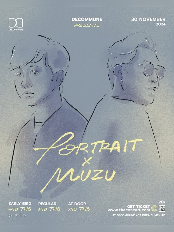 SQ4ARE's tweet photo. ขายบัตร Decommune presents Portrait x Muzu
��าย 2 ใบ ใบละ 450 บาท
#Decommune #Portrait #Muzu https://t.co/FMwn40pe49