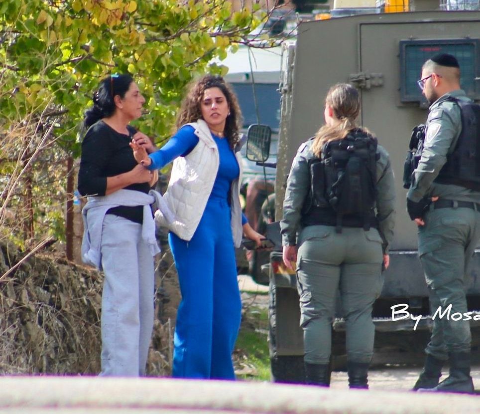 Remember Alice Qaisiyah, the Palestinian Christian woman who confronted armed Israeli settlers for stealing her family’s land?

Today, Israel arrested her and her mother, Michelle. AGAIN.

Their crime?

Daring to visit the land that was stolen from them.