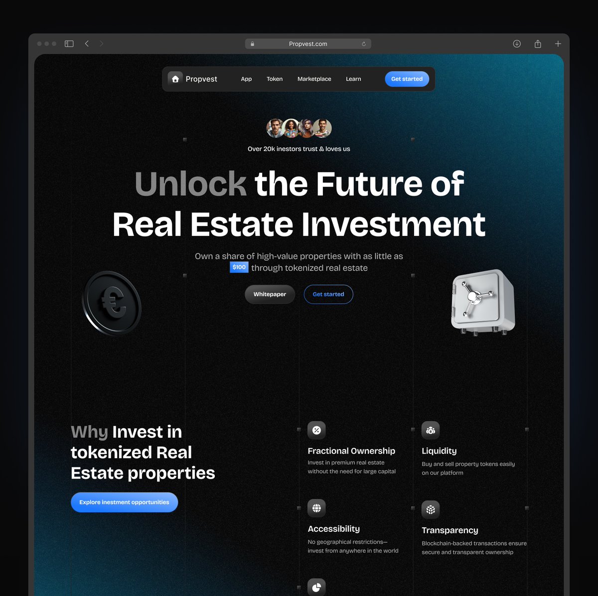 Decentralized real estate investing—breaking barriers and building dreams. 🏡💡 Here's my latest design concept for tokenized real-world assets. 

Thoughts?

#RealWorldAssets #Web3 #CryptoRealEstate #Blockchain #Tokenization #UIUXDesign #DecentralizedFinance #FutureOfRealEstate