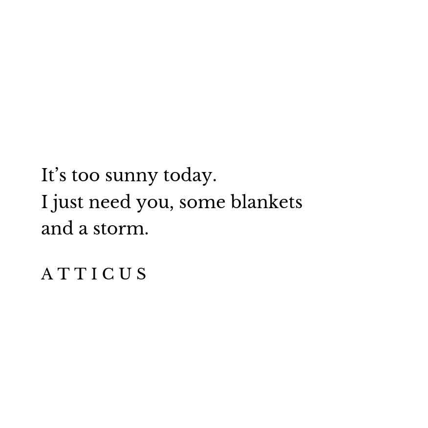 atticuspoetry's tweet photo. I just need you, some blankets, and a storm ☔️ https://t.co/bWbgGUlzKq