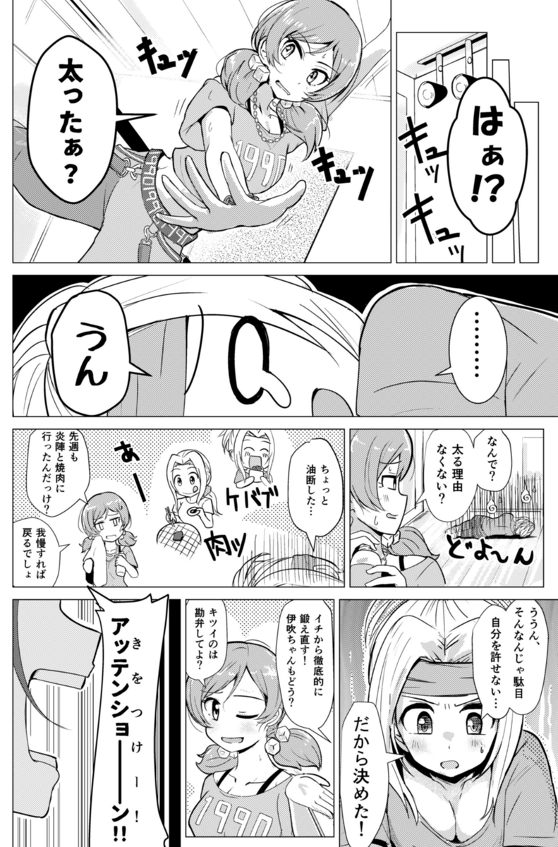 真鍋いつきと小松伊吹がダイエットに挑むお話(2/2)
～危険なカロリー!真鍋いつきはねむれない～ 