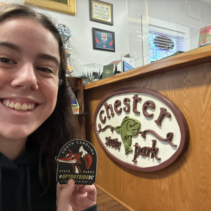 SC_State_Parks's tweet photo. So many folks had fun today when they decided to #OptOutsideSC and enjoy our state parks! Those that could figure out the clues also got a really cool #OptOutsideSC sticker! The 5 parks that have the stickers may still have some. Stop by throughout the weekend and get yours! https://t.co/lrCzeVvqiY