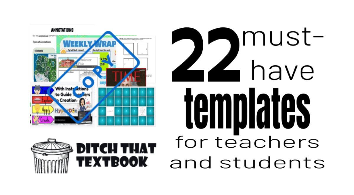 DitchThatTxtbk's tweet photo. 22 must-have templates for teachers and students 👍

💡 HyperDocs 
📰 Newsletters
✅ Daily check-in
🎮 Gamification
👍 EduProtocols
💬 Fake social media posts
➕ MORE templates you can use tomorrow!

https://t.co/diB52IJR9v #Ditchbook https://t.co/78arzbOPyQ