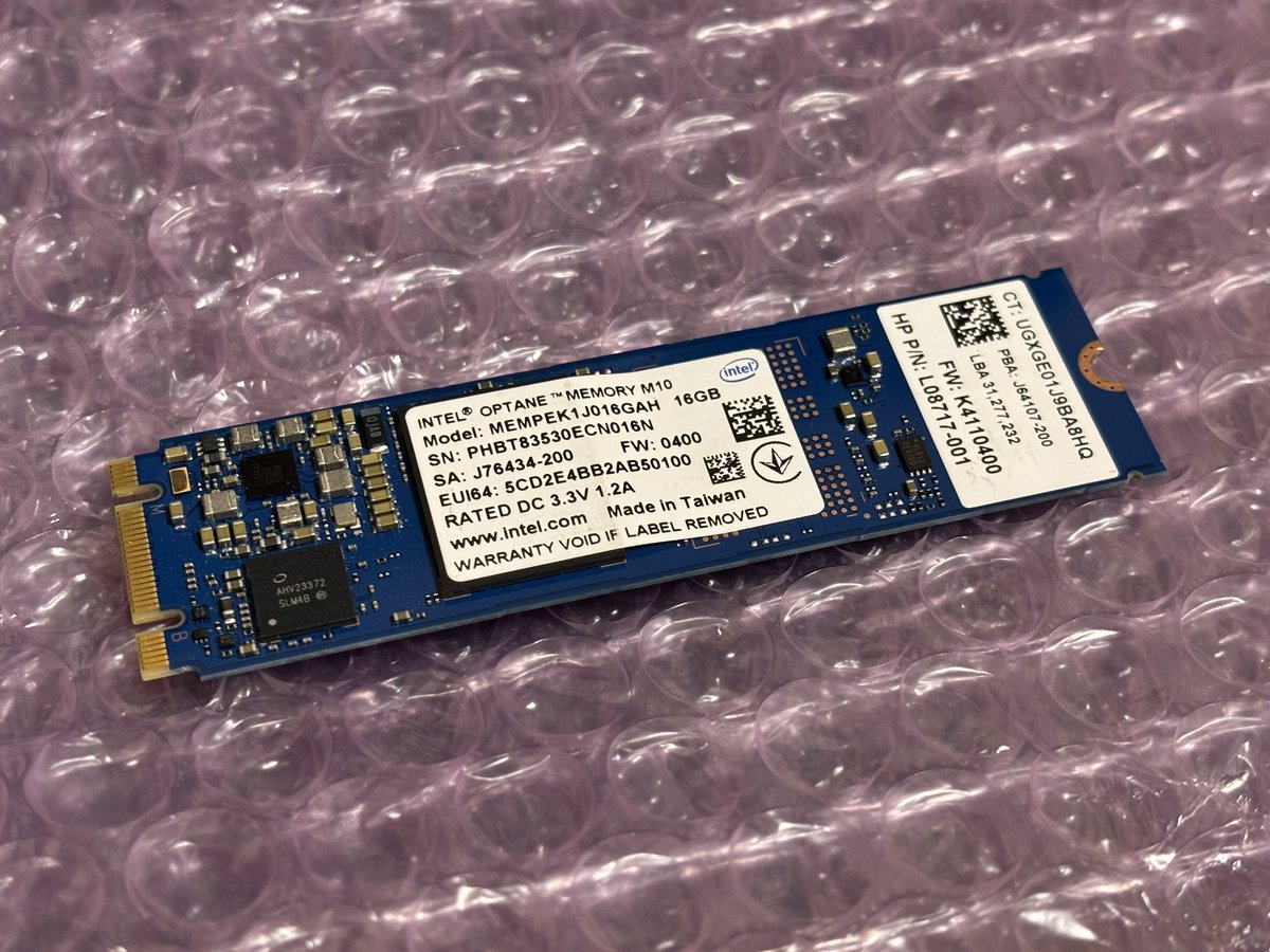 scion_junker's tweet image. 今日はOS用ではなくHDDのデータストレージへオプテインメモリーなるものを入れてみます🧐

SSDが普及したのであまり活躍しなかった絶滅危惧種みたいな感じなんですかね？正直よく分かってないですが(°▽°)

ちなみにマザーはこれ
何か分かるかなぁ（笑）

#自作PC
#OPTANEMEMORY
#オプテインメモリー