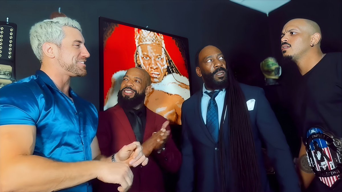 TheOfficialROW's tweet photo. Here’s a #SneakPeek of this Sunday’s Episode of Reality Of Wrestling on YouTube
@joehendry & @BookerT5x back together again?! #TheROW https://t.co/8fGbTgfhsv