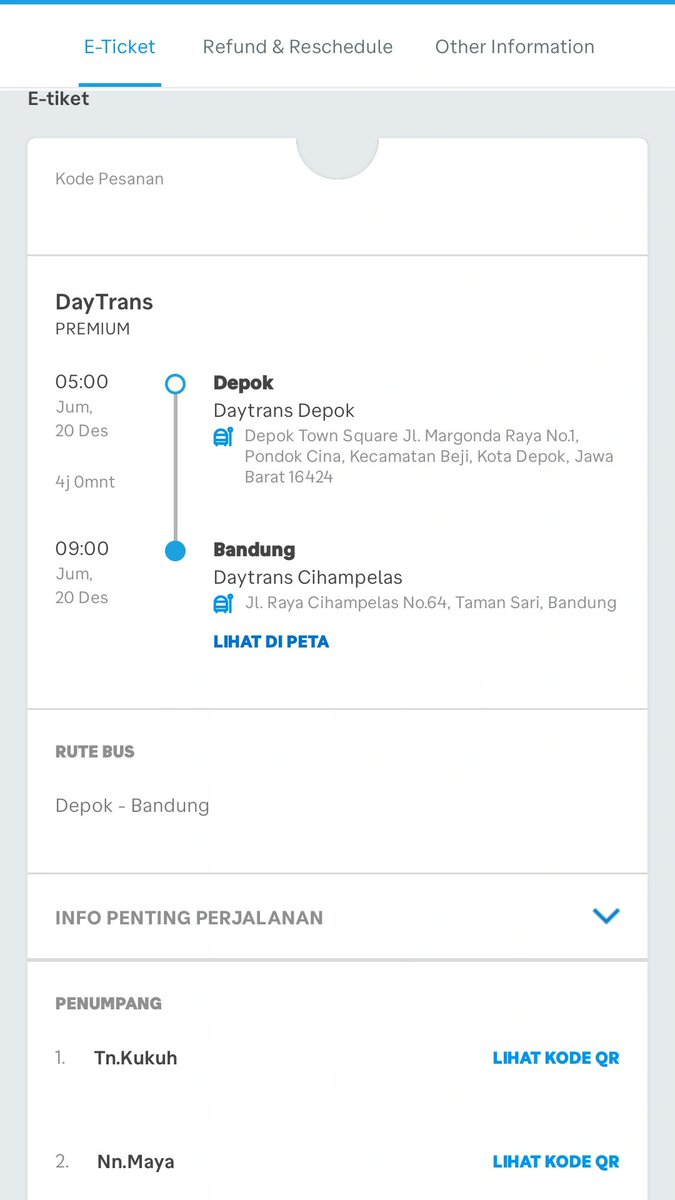 ImgonnaFine's tweet photo. Ada yang mau bayarin ngga setengahnya 2 tiket travel DayTrans dari Depok ke Bandung, salah tanggal dan ga bisa reschedule 🙏🏻 https://t.co/6V1CVBwzqA