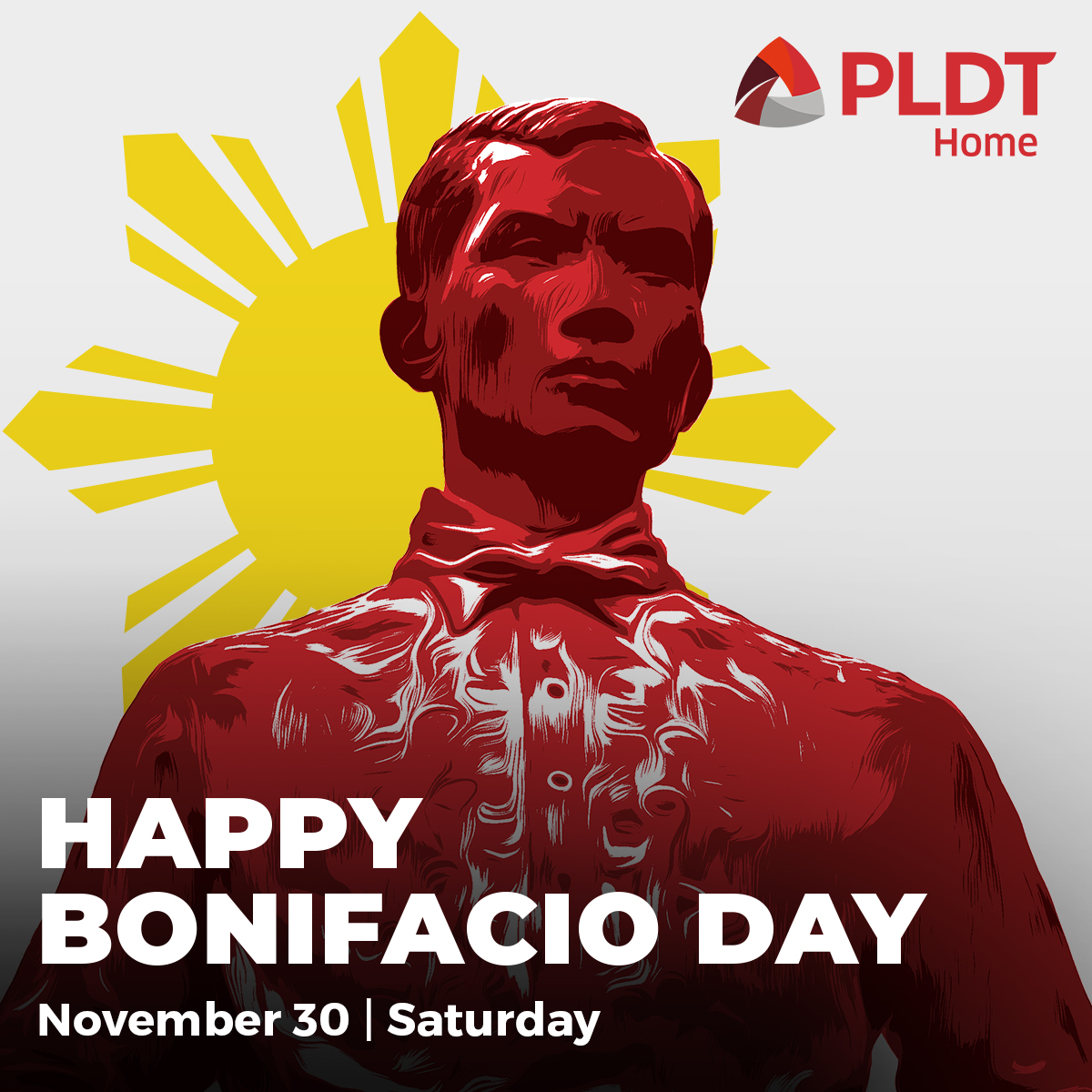 PLDTHome's tweet photo. This Bonifacio Day, we celebrate the bravery, resilience, and camaraderie that built our nation.
Let’s continue the journey of progress and freedom, staying connected in spirit and heart as we honor the legacy of our heroes.
#BonifacioDay #PLDTHome https://t.co/40tY0ttC2f