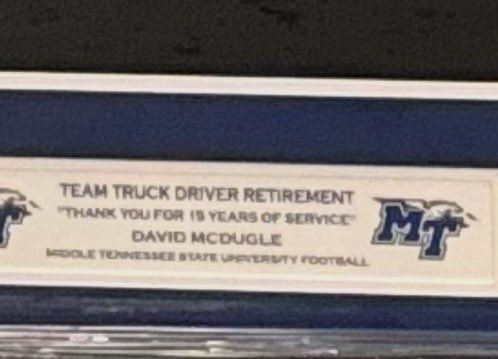 Thank you to our team truck driver David McDugle for 15 years of service. We appreciate you and will miss you.