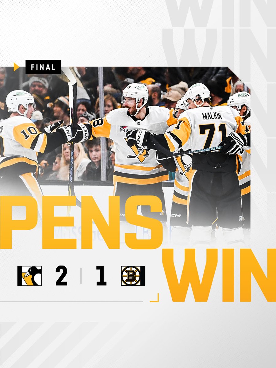 penguins's tweet image. VICTORY IN BOSTON!