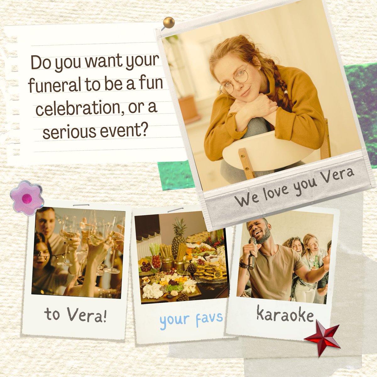 Do you want your funeral to be a fun celebration, or a serious event? Please tell us in the comments!