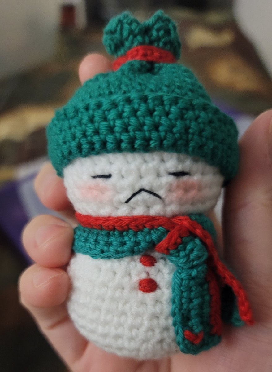 Finished this little guy last night, what do you guys think?
He is based on the Yoongi snowman from when Yoongi was out for surgery.