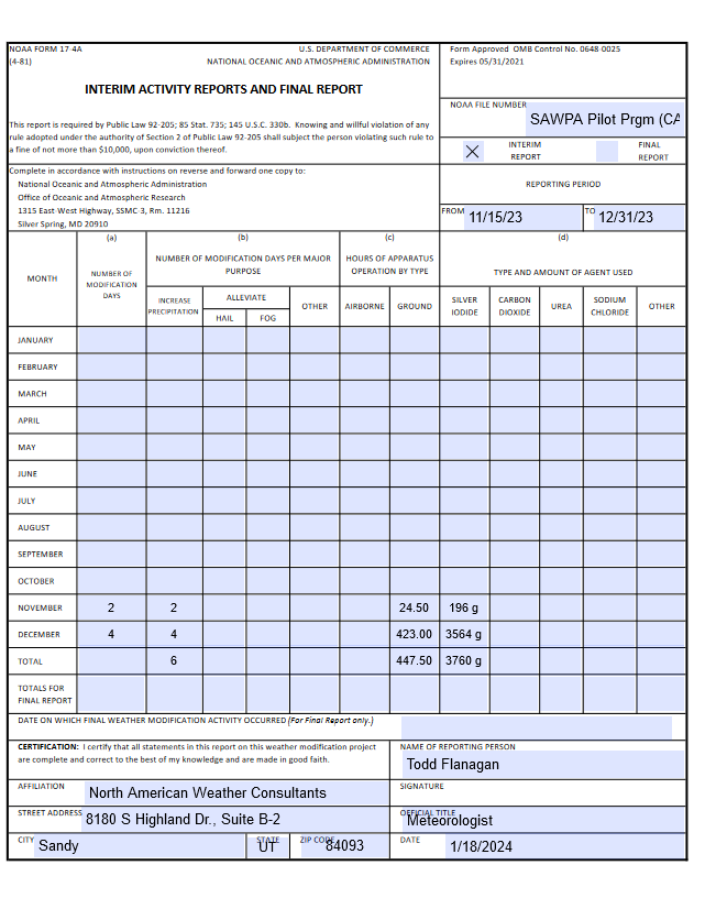 JeffreyP9876's tweet image. check out their schedule of *events*
real #geoengineering 
real #manMadeClimate
real #weatherModification
Santa Ana River Watershed Weather Modification Pilot Program 2023-2024 Seeding Events👇
(pausing in Apr for the winter 😂)
sawpa.gov/santa-ana-rive…