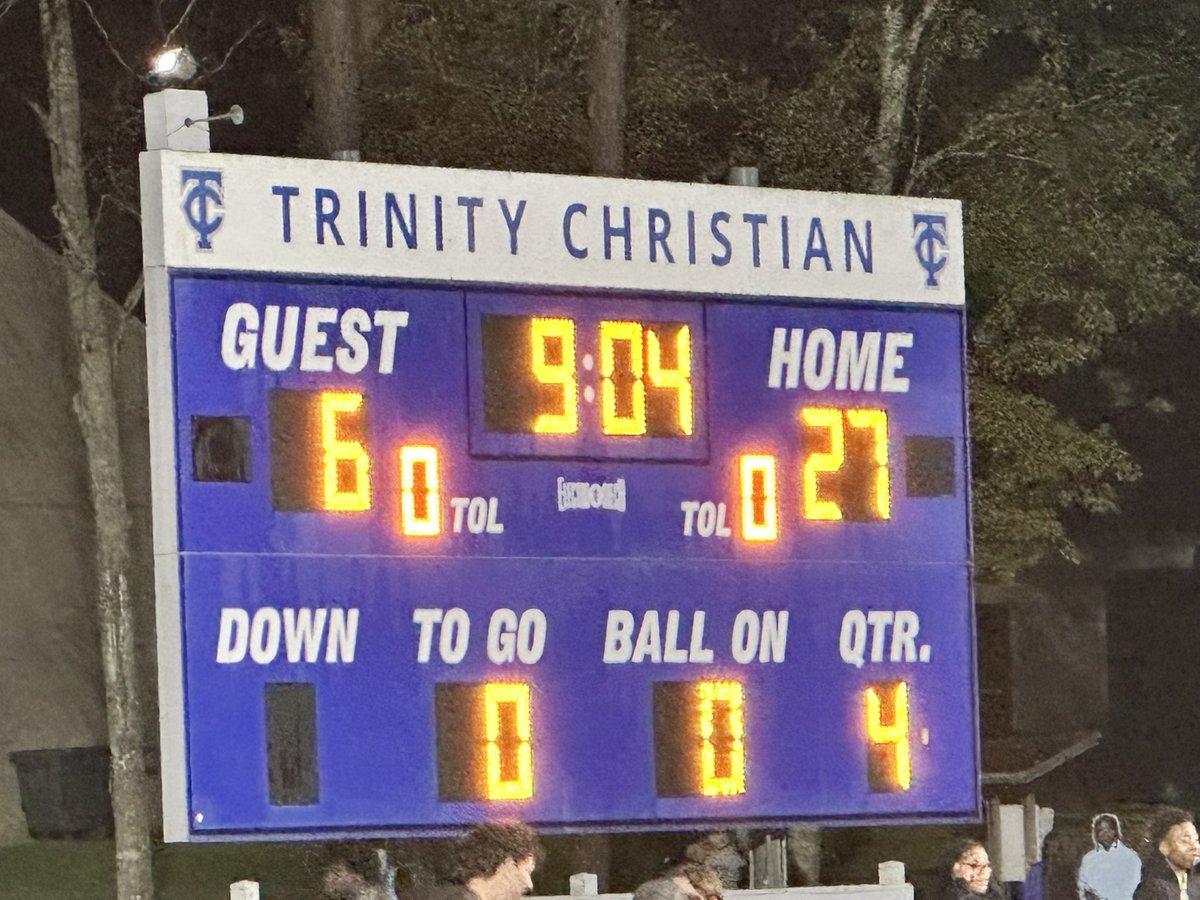 How appropriate that <a href="/TC_Jax_Football/">TrinityChristianFB</a> is less than one quarter away from representing the 9️⃣0️⃣4️⃣ in the 1A <a href="/FHSAA/">FHSAA</a> state semifinals. #Duval