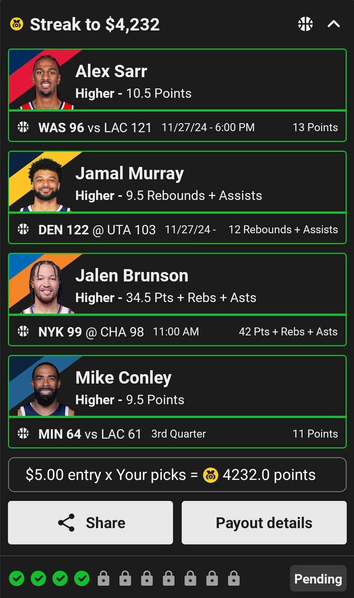 TurtleSlates's tweet photo. 🐢 TURTLE STREAKS  🐢

2nd Pick of the Day ✅

#PrizePicksNBA #PrizePicks #NBA #GamblingTwitter #DraftKings #fanduel #GamblingX https://t.co/zn1Yihpxnn
