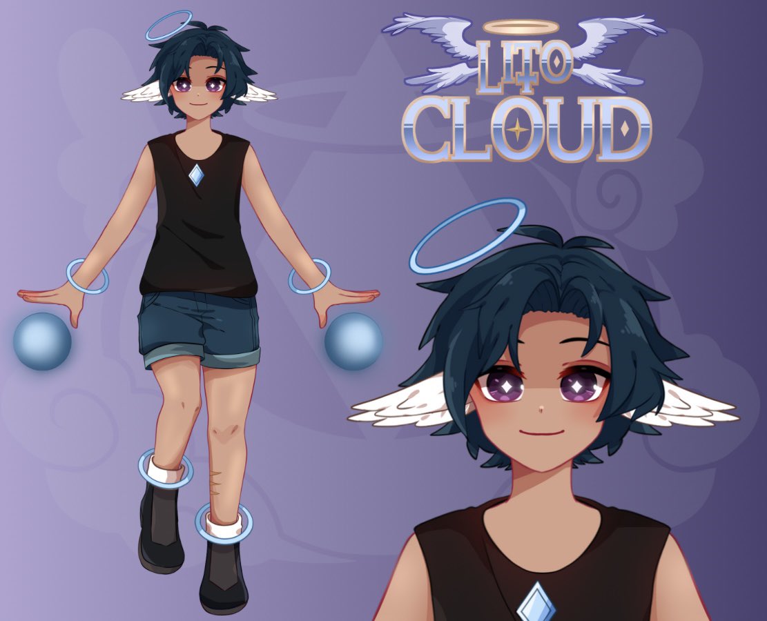 lit0cloud's tweet image. Hi I’m Lito Cloud, most people call me Cloud or its derivatives. Pronouns are they/he. 

I’m a variety streamer and live2d rigger

Model: Melody_Keima
Collab icon: amechannn
