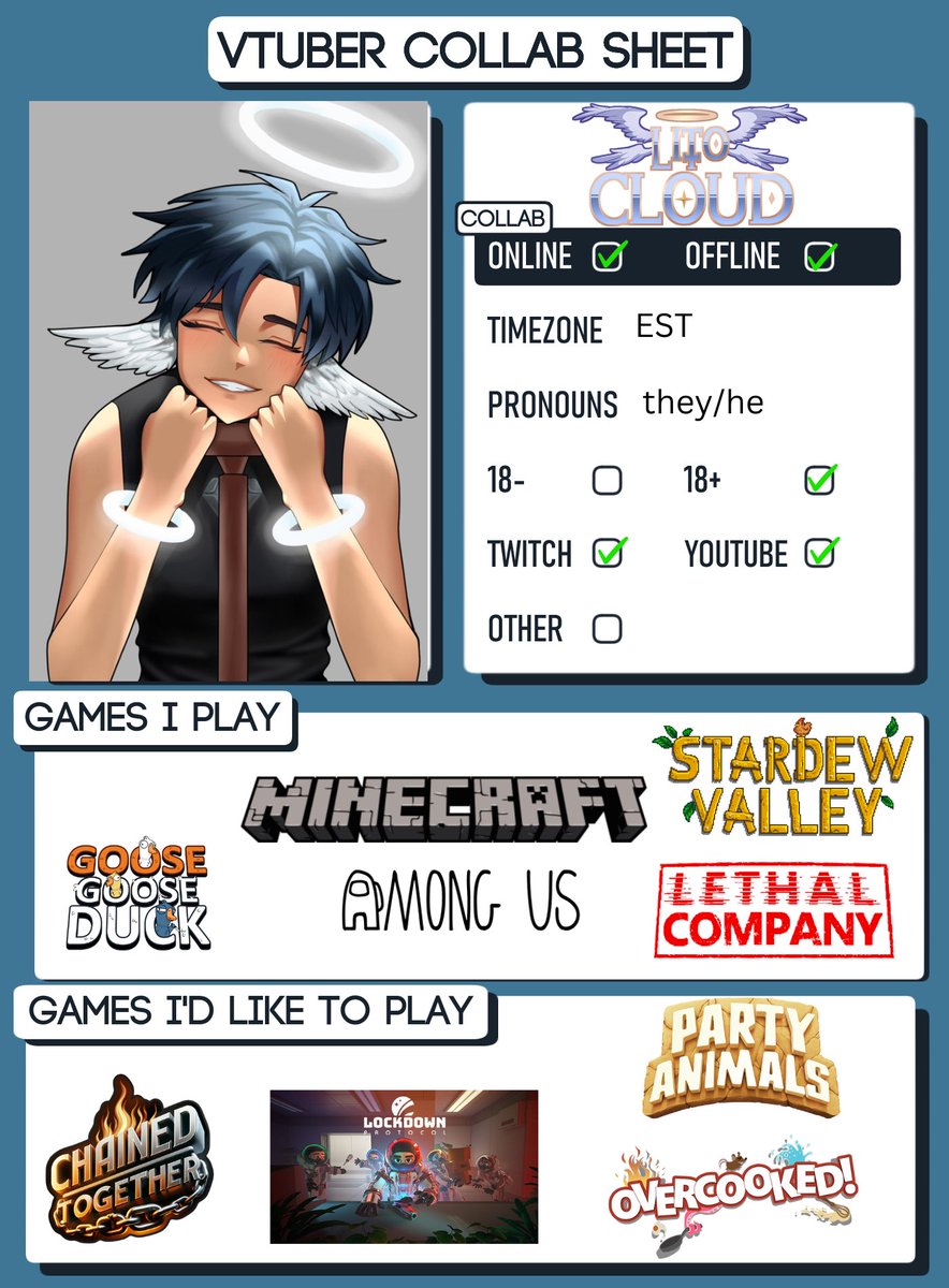 lit0cloud's tweet image. Hi I’m Lito Cloud, most people call me Cloud or its derivatives. Pronouns are they/he. 

I’m a variety streamer and live2d rigger

Model: Melody_Keima
Collab icon: amechannn