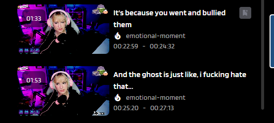 oujabeans's tweet photo. I use this AI tool to help me with clips and I'm dying at the titles it gave https://t.co/9aX4kydDWg