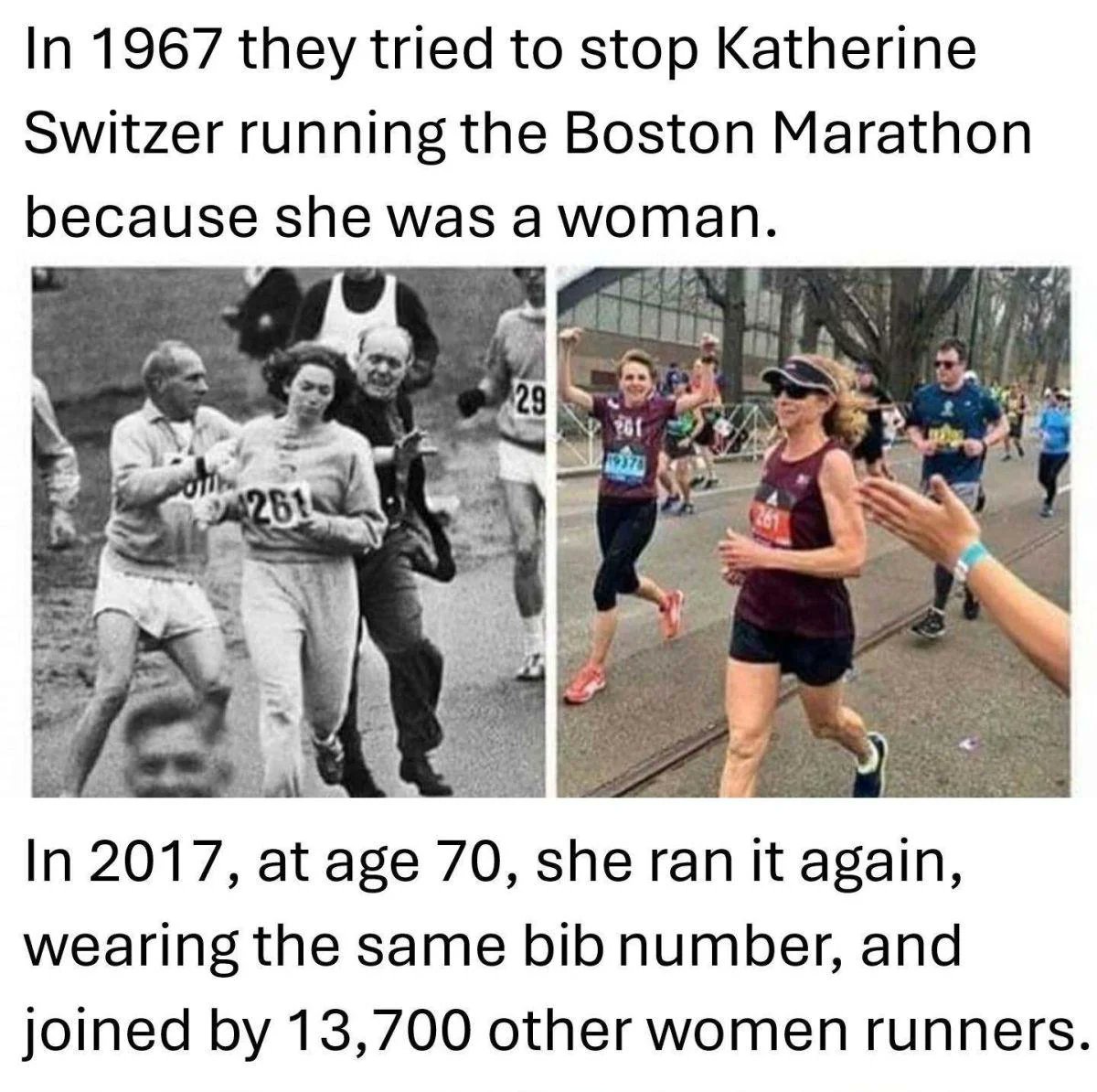 18. They tried stopping her running, and look what happened 50 years later
