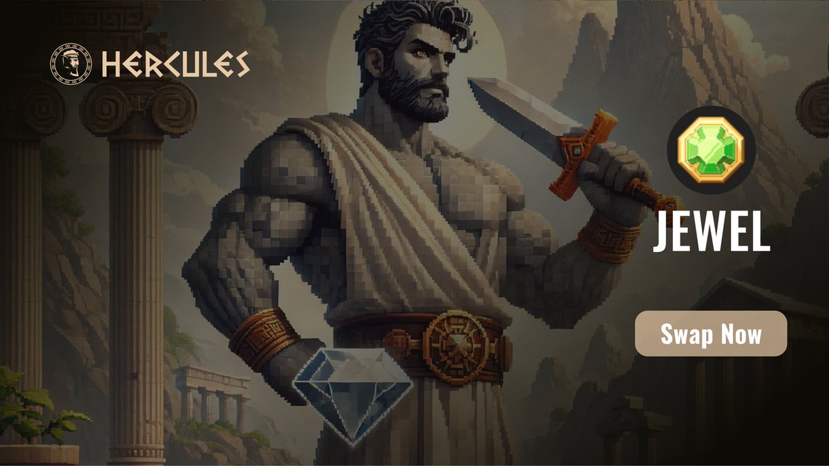 TheHerculesDEX's tweet photo. Where do the strongest warriors trade $JEWEL? The Hercules DEX, of course 💎

https://t.co/TL7VevALoJ https://t.co/JXSza8xCJT