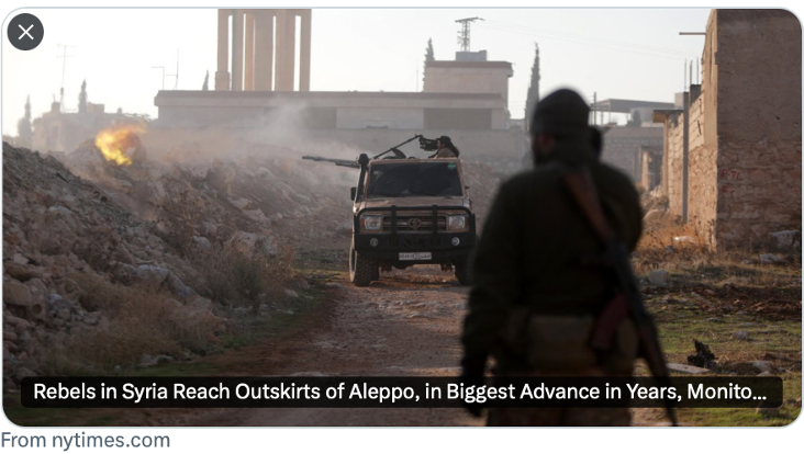 nadinemaenza's tweet photo. MISSING FROM MEDIA REPORTS ON #ALEPPO: "Rebels" taking city are NOT Freedom Fighters but #Turkish-backed Islamists with same ideology as #ISIS that target #Yazidis, #Christians & other religious & ethnic minorities. 

@USCIRF reports they "target religious minorities, especially #Yazidis, for rape, assassination, kidnapping for ransom, confiscation of property, and desecration of cemeteries and places of worship." https://t.co/KnG6ycAAne

@USCIRF Factsheet says Hay's Tahrir al-Sham (HTS) "remains a potent source of a Salafi-jihadism that restricts the religious freedom of non-conforming #Sunni #Muslims and threatens the property, safety, and existence of religious minority groups such as #Alawites, #Christians, and #Druze." They also report "torture, forced disappearance, rape and other sexual violence, and killing in detention." https://t.co/4uf3EvJx0N

Expect the same horrific crimes from these Turkish-backed Islamist militias (including HTS) that we have seen from them in other parts of #Syria. They learned from the international response to ISIS to not make an immediate public display of this violence.

As @USCIRF's annual report confirms, areas under government control are also horrible as they endure "egregious human rights abuses such as arbitrary detention and torture, enforced disappearance." 

The one bright spot in Syria? The Northeast. Read about how they built self-governance that protects #ReligiousFreedom with half the leaders being women: https://t.co/76nSriQJAF

Pray for the people of Aleppo and all of Syria! 

https://t.co/BPHxvuJkMS